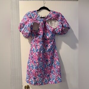 NICHOLAS Pink and Blue Floral Dress